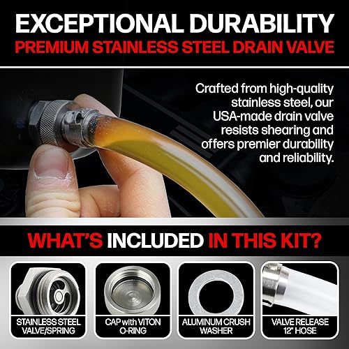 Miniatura 4 de Votex - Fabricado en Estados Unidos - Tapón de drenaje de aceite de válvula rápida de acero inoxidable M14 x 1.25MM - Número de pieza SMQDP015