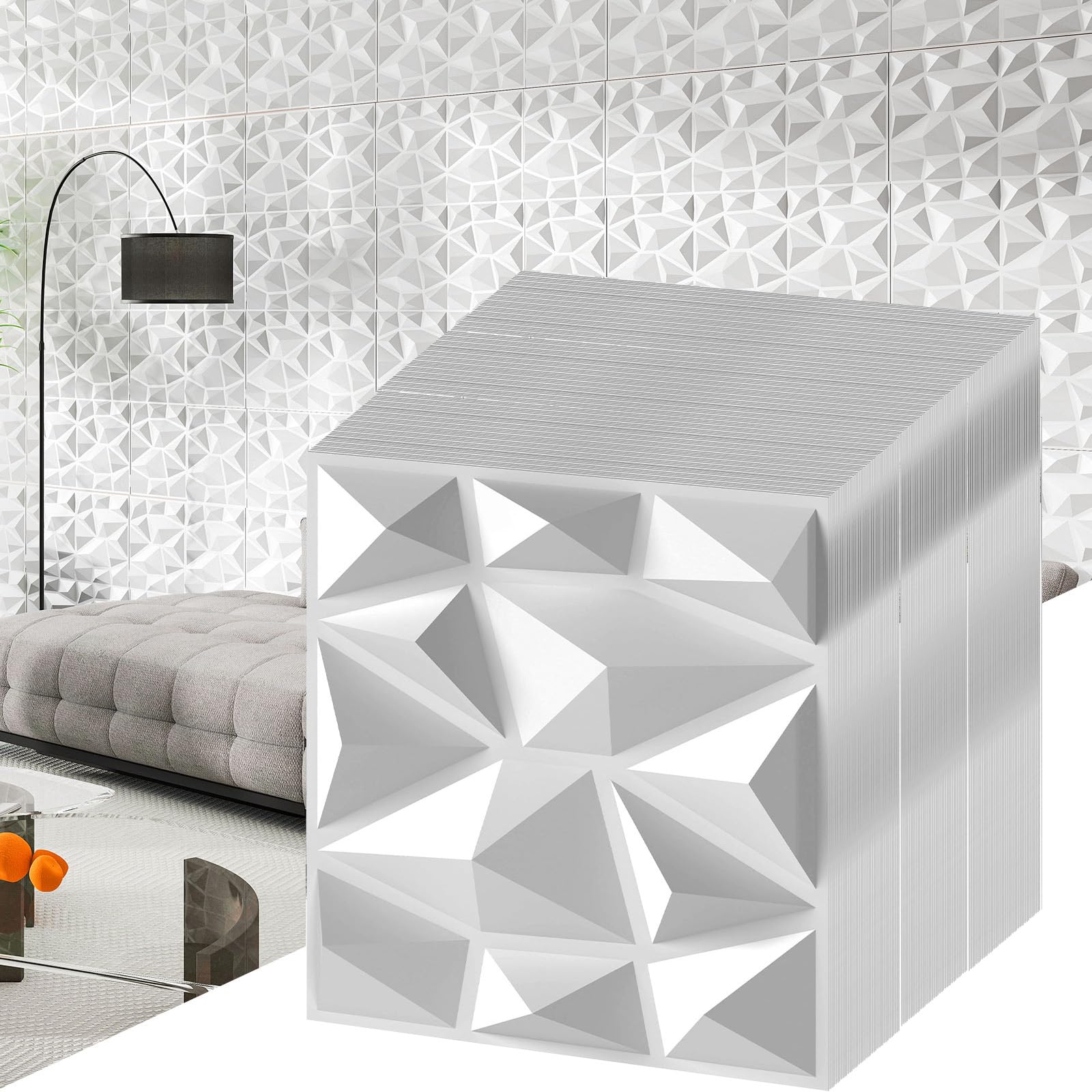 Amazon.com: Giantex 100 Pack 3D Wall Panels, 12