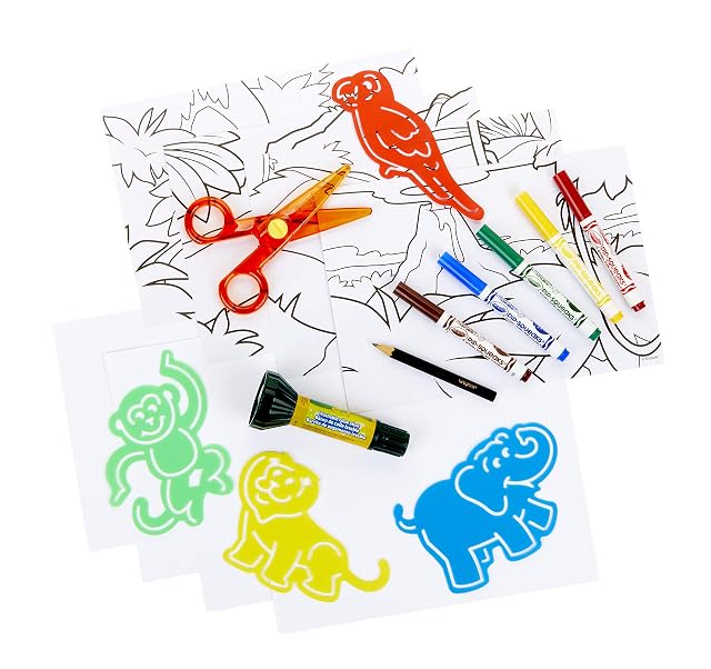 Foto 5 de 5 de Crayola-04-0576 Set dibuja plantilla animal Crayola 24x18cm, Multicolor (04-0576), color/modelo surtido