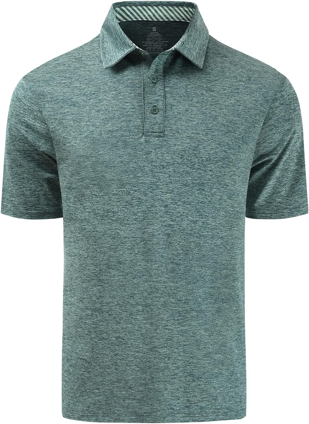 Men's Quick Dry Golf Polo Shirt Moisture Wicking Performance Short Sleeve Athletic Golf Shirts for Men