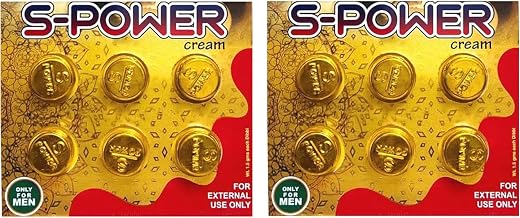 Shiarya Ayurved S Power Cream for Men Herbal Pack of 2 X 6 pcs x 1.5g