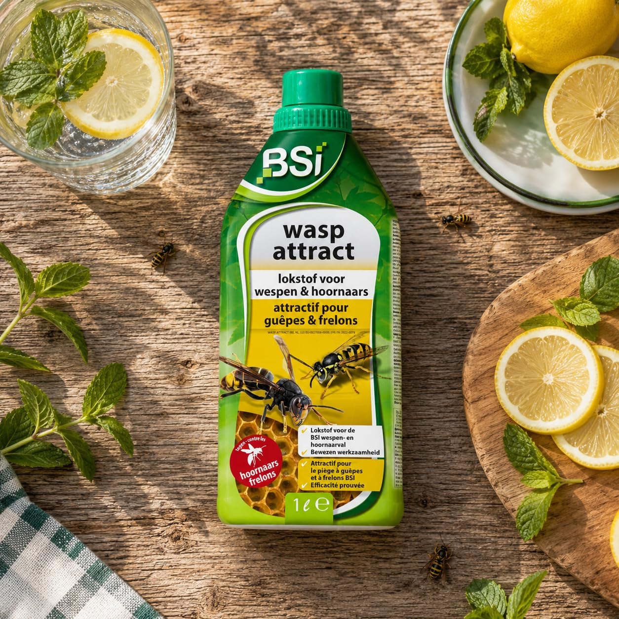 BSI - Attractif Puissant - Pour Piège A Guêpes Et Frelons - Adapté Aux Frelons Asiatiques - Naturel - 1L, Vert / Jaune, Translucide — vue 3