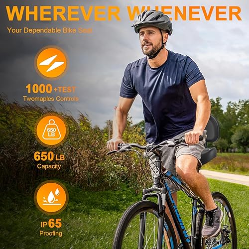 Miniatura 2 de Bike Seat Noseless Wide Bicycle Seat for Women Men, Bike Seats Cushion Comfort for Big Butt, Multiple Fit Saddle for Peloton, Electric, Exercise,