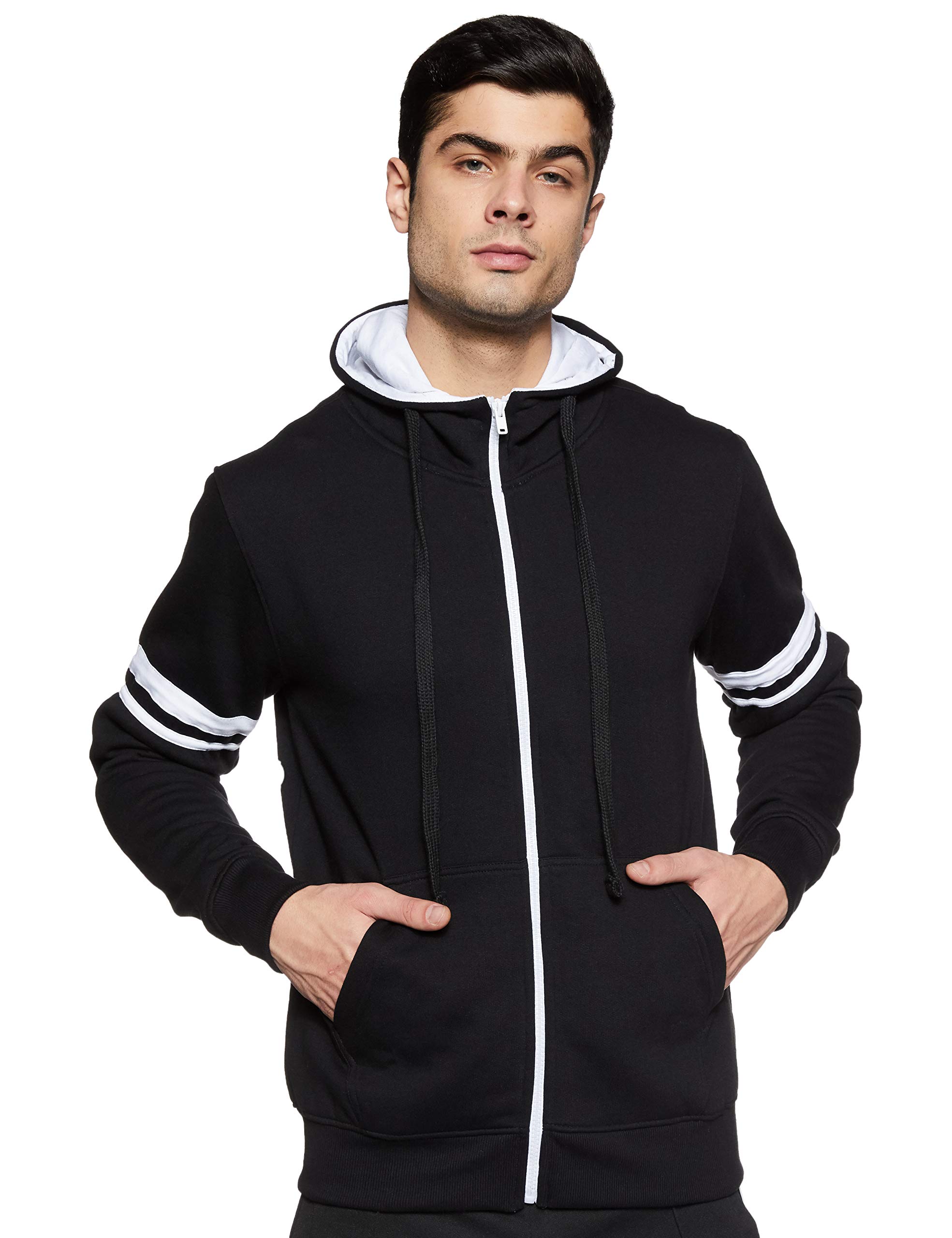 amazon brand - symbol Men's Cotton Blend Neck Regular Hooded Sweatshirt-picture-18