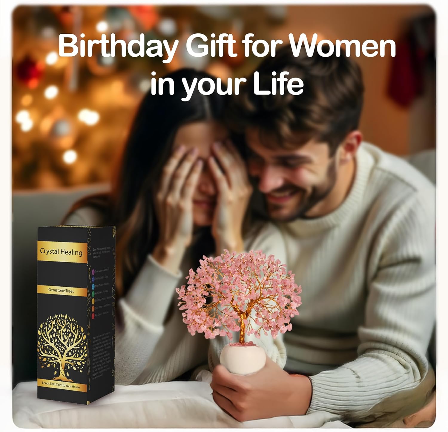 YATSKIA Rose Quartz Tree, Gemstone Tree, Healing Crystals and Stones, Birthday Gifts for Mom, Unique Gifts for Women, Crystal Decorations - Image 6