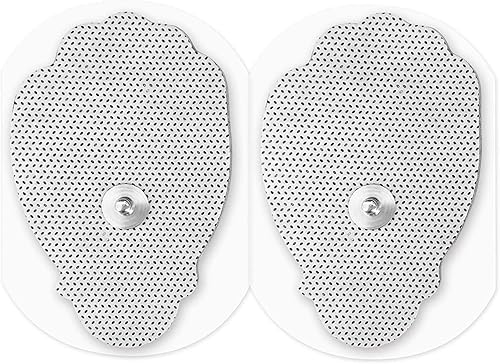 Miniatura 2 de Easyhome 16 almohadillas de electrodo adhesivo reutilizables TENS de 2 x 3 pulgadas para masajeador de pulso electrónico TENS en forma de mano, 510K