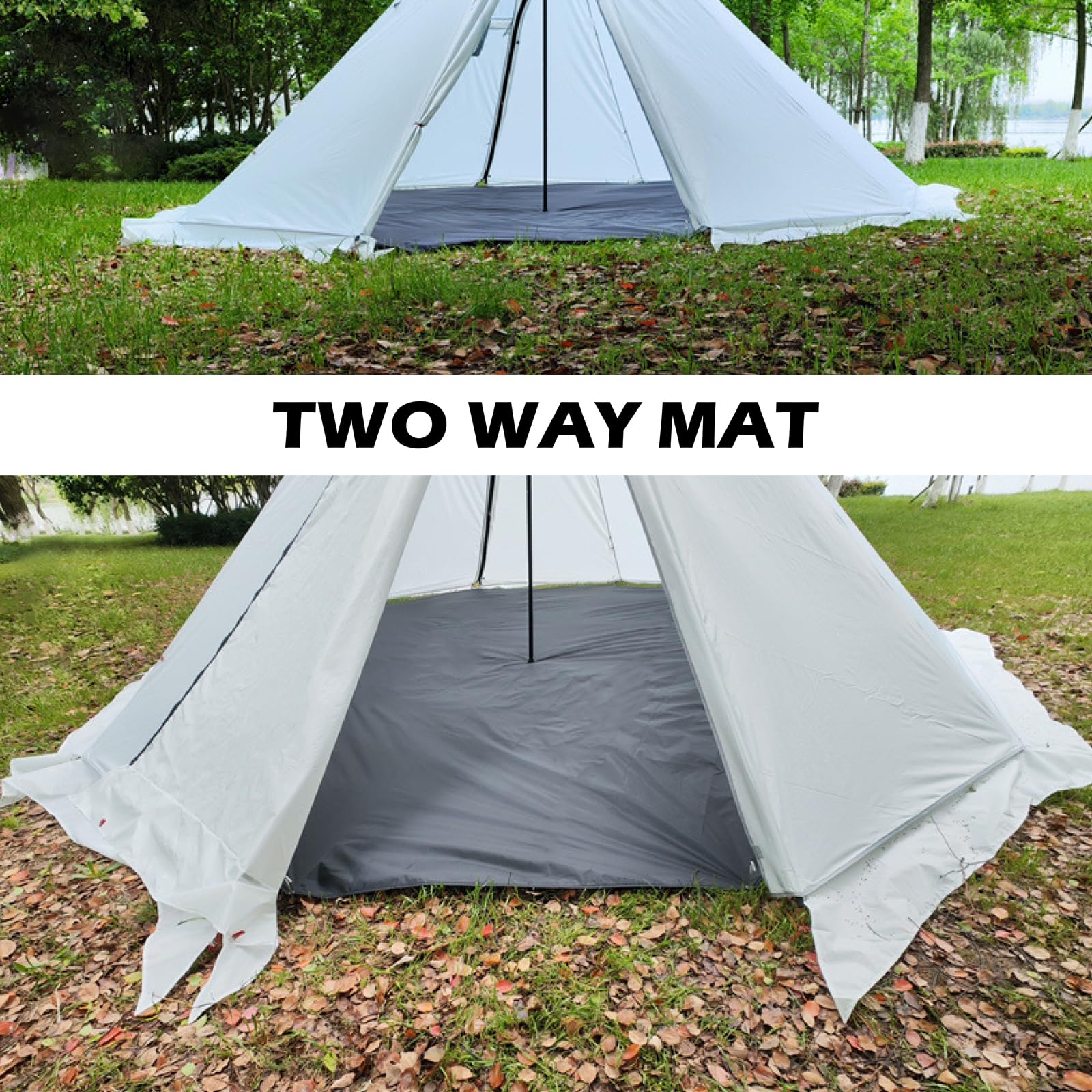 TRIWONDER Camping Tarp Waterproof Tent Footprint Hammock Rain Fly Cover Ground Cloth Small Lightweight Tent Floor Mat Camp Shelter Canopy for Hiking Backpacking Outdoor (Grey