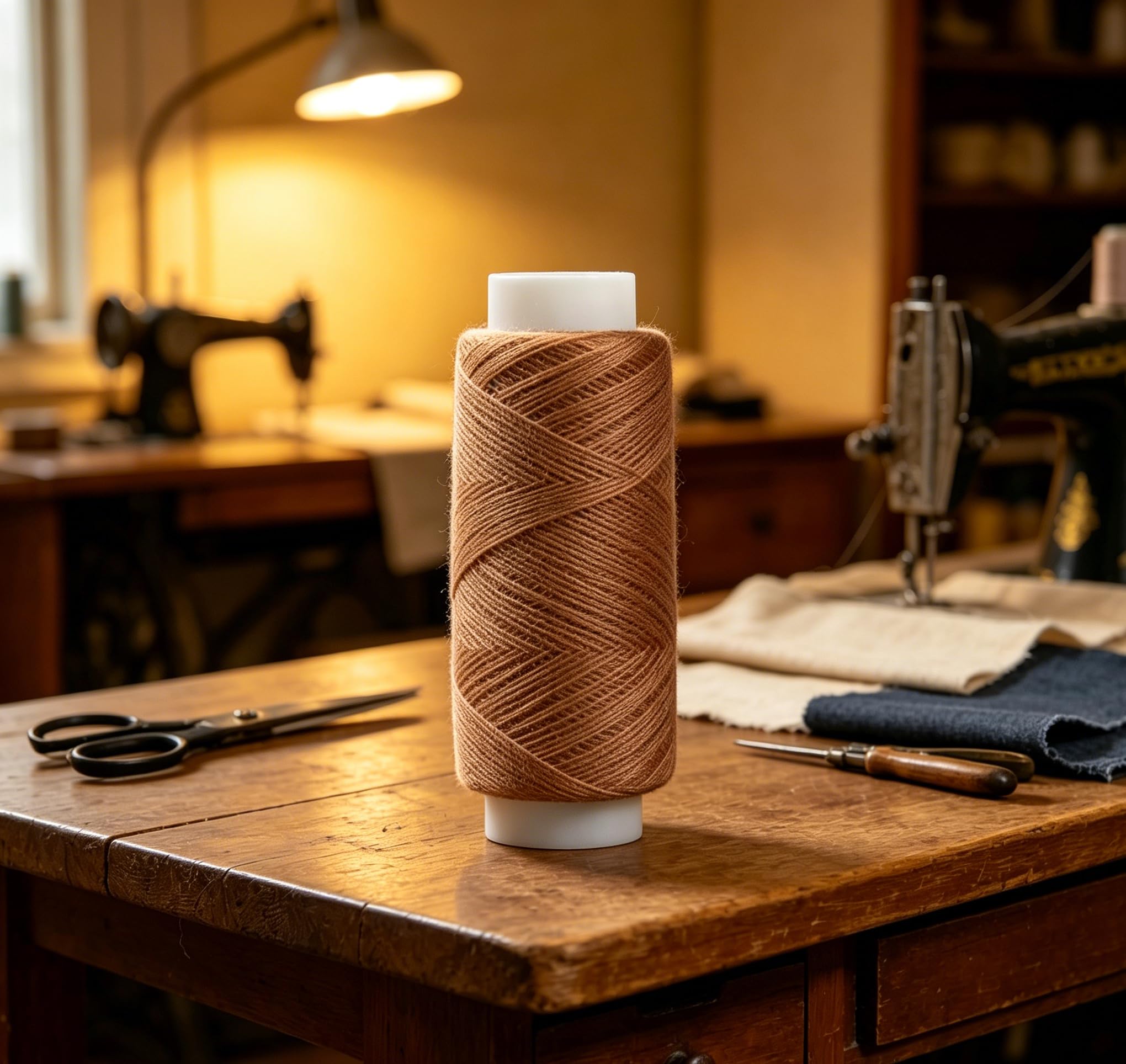 1 hilo de coser extrafuerte de poliéster, con hilo de coser para manualidades de cuero, color marrón