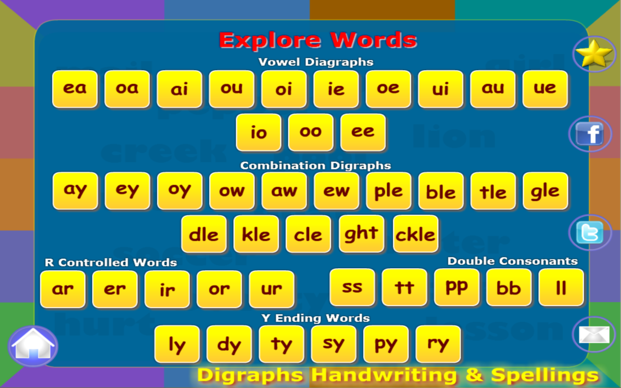 Digraphs Writing pad and Spellings For Preschoolers for Android