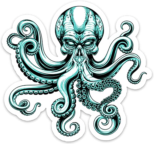 Impact Kraken - Adhesivo de pulpo para parachoques, frascos hidráulicos, ventanas de cochecamión, computadoras portátiles, taquillas, cascos,