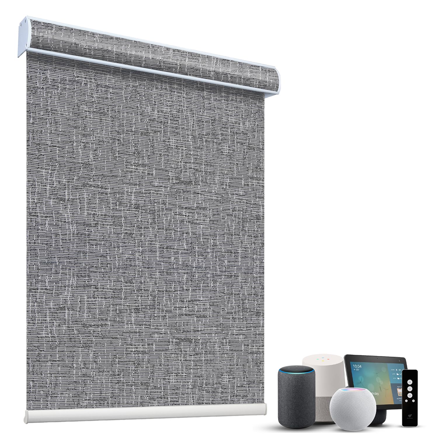 SmartWings Motorized Light Filtering Shades 70 Blackout Custom Size Rechargeable Battery Works with Matter Apple HomeKit Alexa Thread