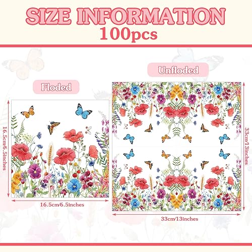 Miniatura 3 de Patelai 100 servilletas desechables de flores, servilletas decorativas de papel oceánico, servilletas náuticas para invitados para baño, cocina,