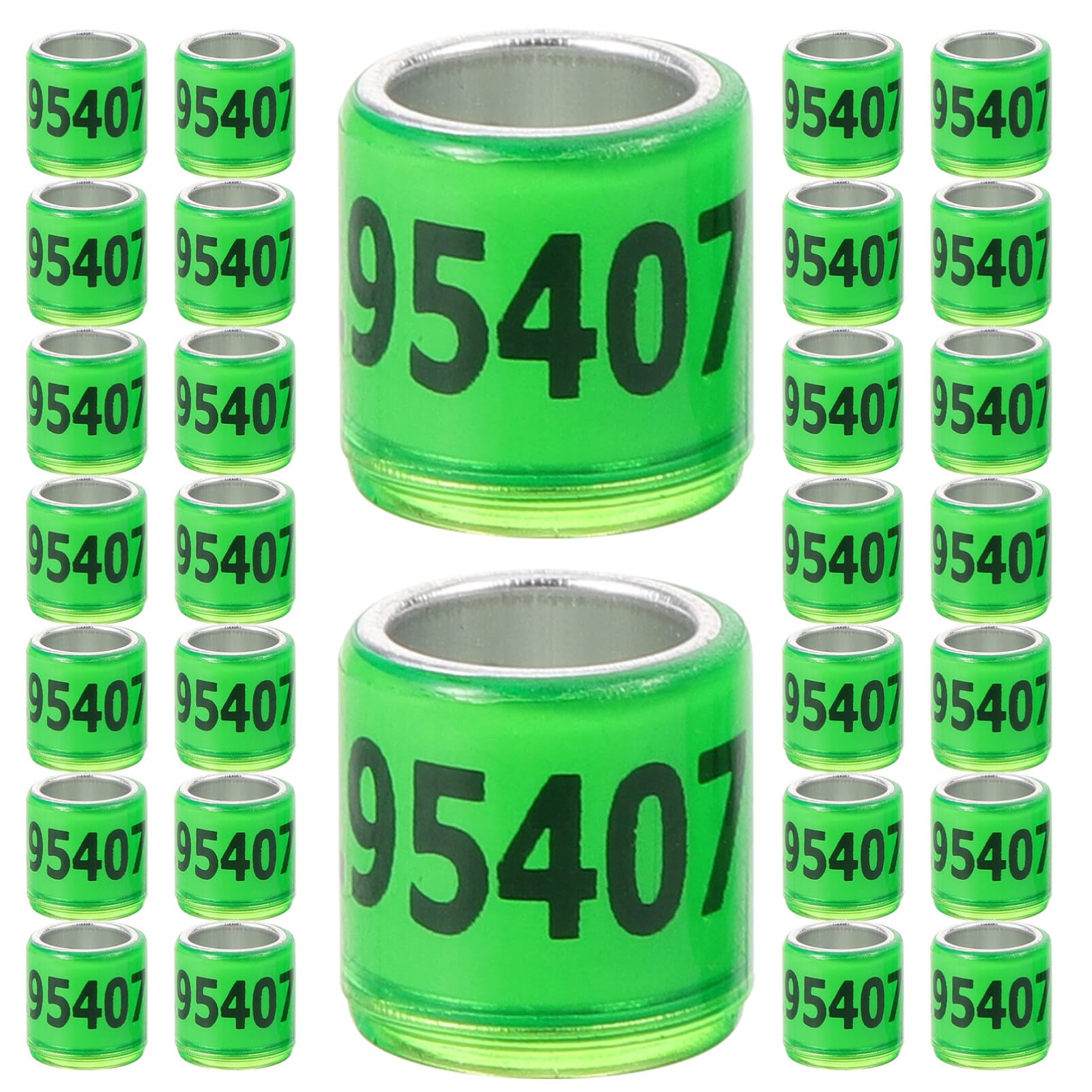 POPETPOP Pigeon Leg Rings 100pcs US Style Aluminium Dove Leg Identify Bands with 2024 Training Identify Birds Foot Ring for Chicks Bantam Finch Dove Lovebird Quail