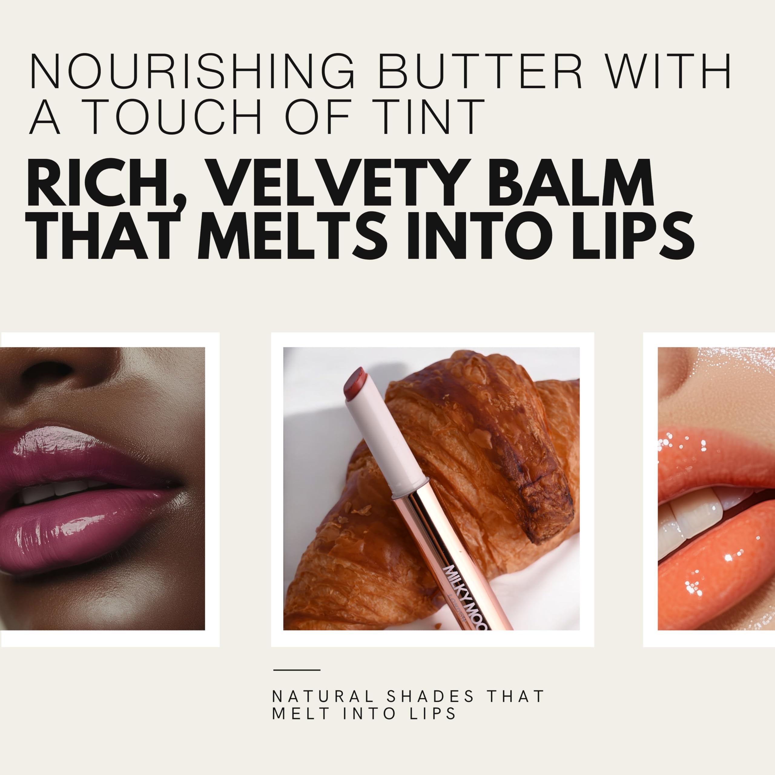 Milky Moon London Tinted Lip Balm, Juicy and Vegan Lip Gloss Stick with Squalane for Moisturised & Glossy Finish - Image 4