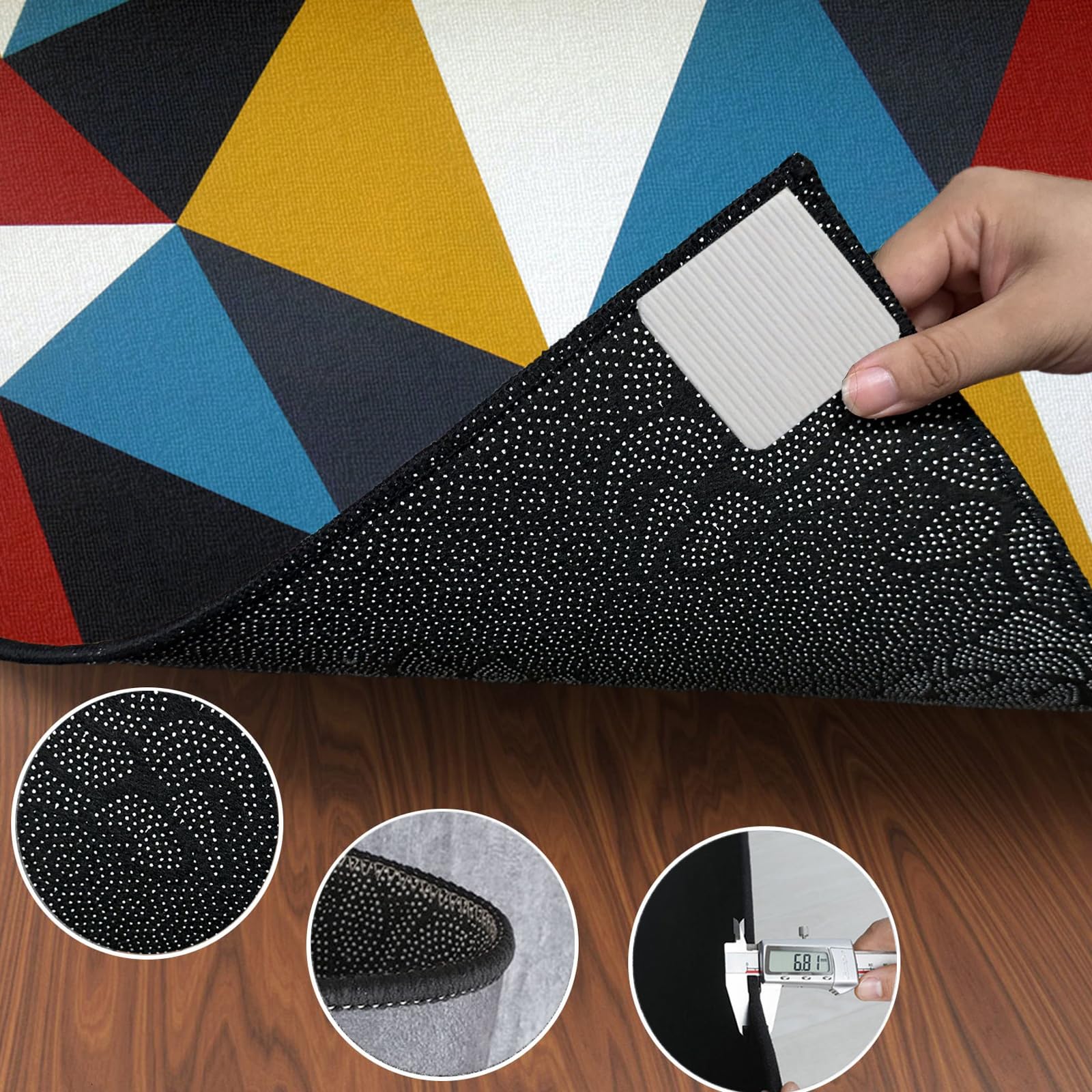 Elektrisches Schlagzeug Teppich, Drum Teppich, rutschfeste Trommel Teppiche, Professionelles Rechteckiges Elektronisches Jazz Schlagzeug Kit, Schallschutzteppich für Studio, Wohnung 160 x 100 cm