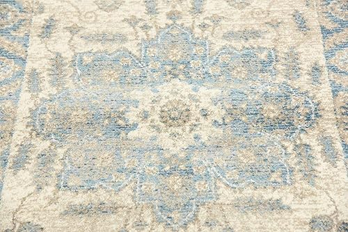 Miniatura 6 de Unique Loom Salzburg Collection - Alfombra clásica de diseño tradicional oriental con borde de inspiración oriental, 2 pies 7 pulgadas x 10 pies 0