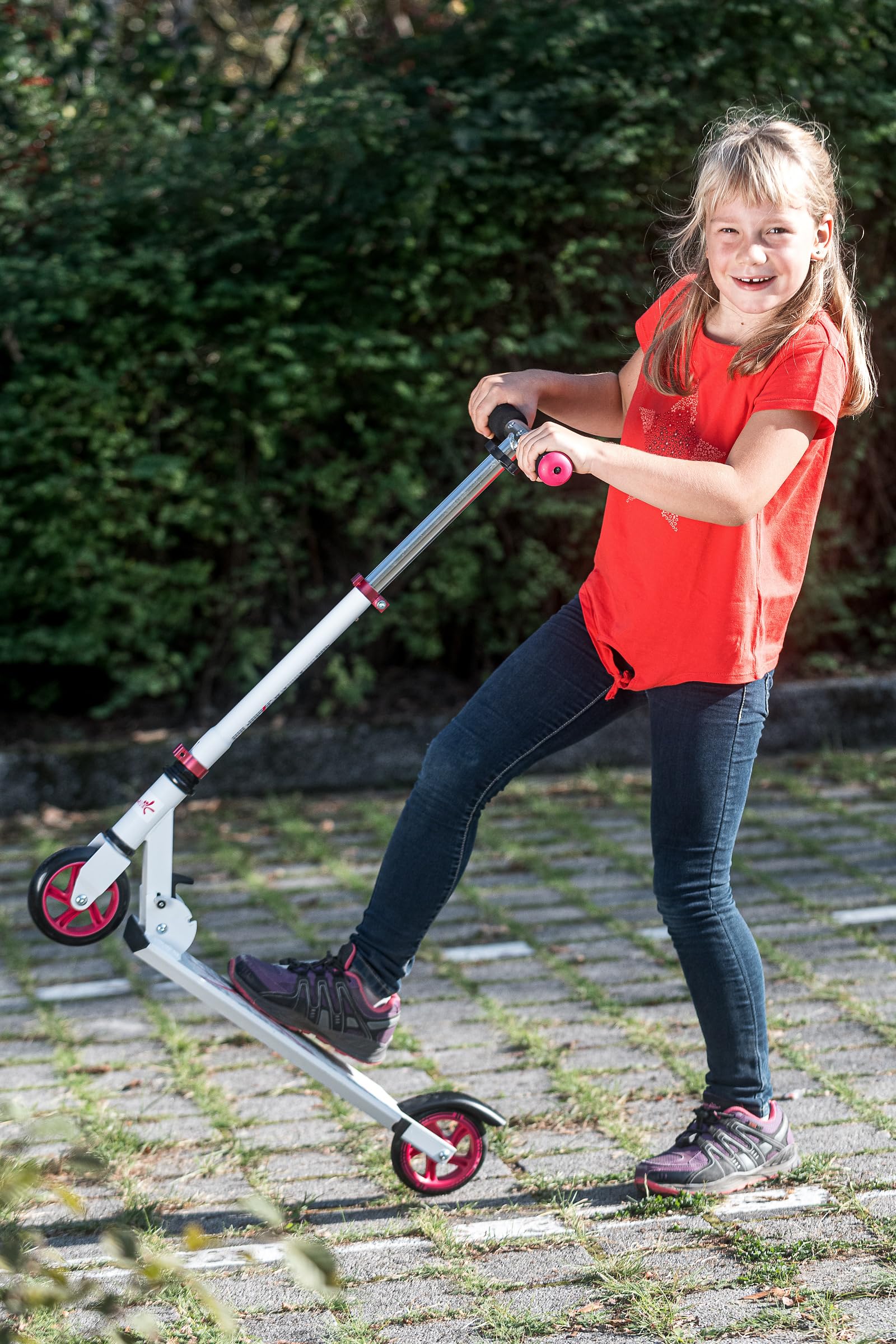 muuwmi Aluminiowa hulajnoga – hulajnoga, 125 mm, certyfikat ABEC 5, GS, regulacja wysokości