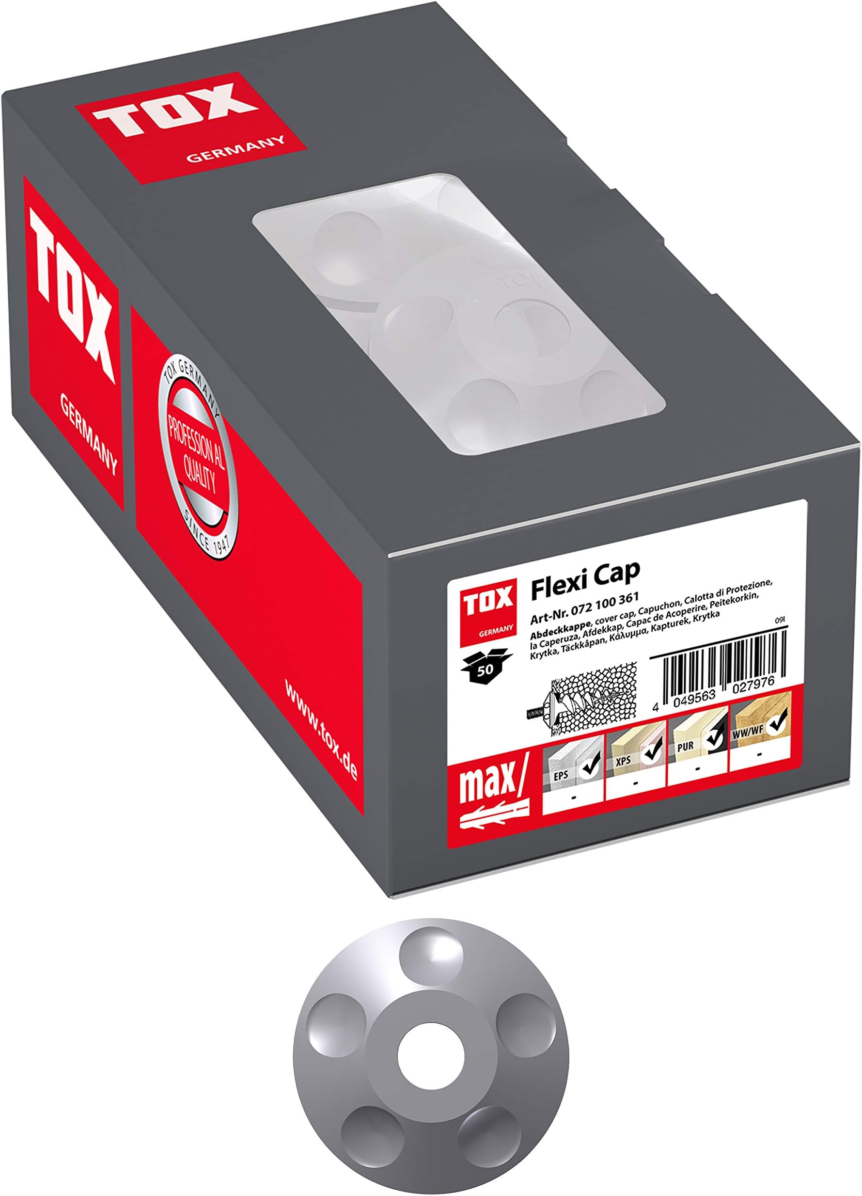 TOX Cover Cap Flexi Cap M10, 50 Pieces, 072100361