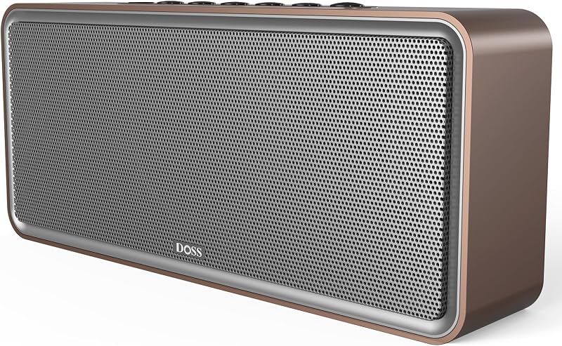 SoundBox XL 32W Bluetooth Speaker for House 2.1 Channel with Subwoofer | Room-Filling Loud Sound,Deep Bass, 10Hr Battery, Portable for Home, BT 5.0, Support AUX / TF, TWS Wireless Pairing, Gold