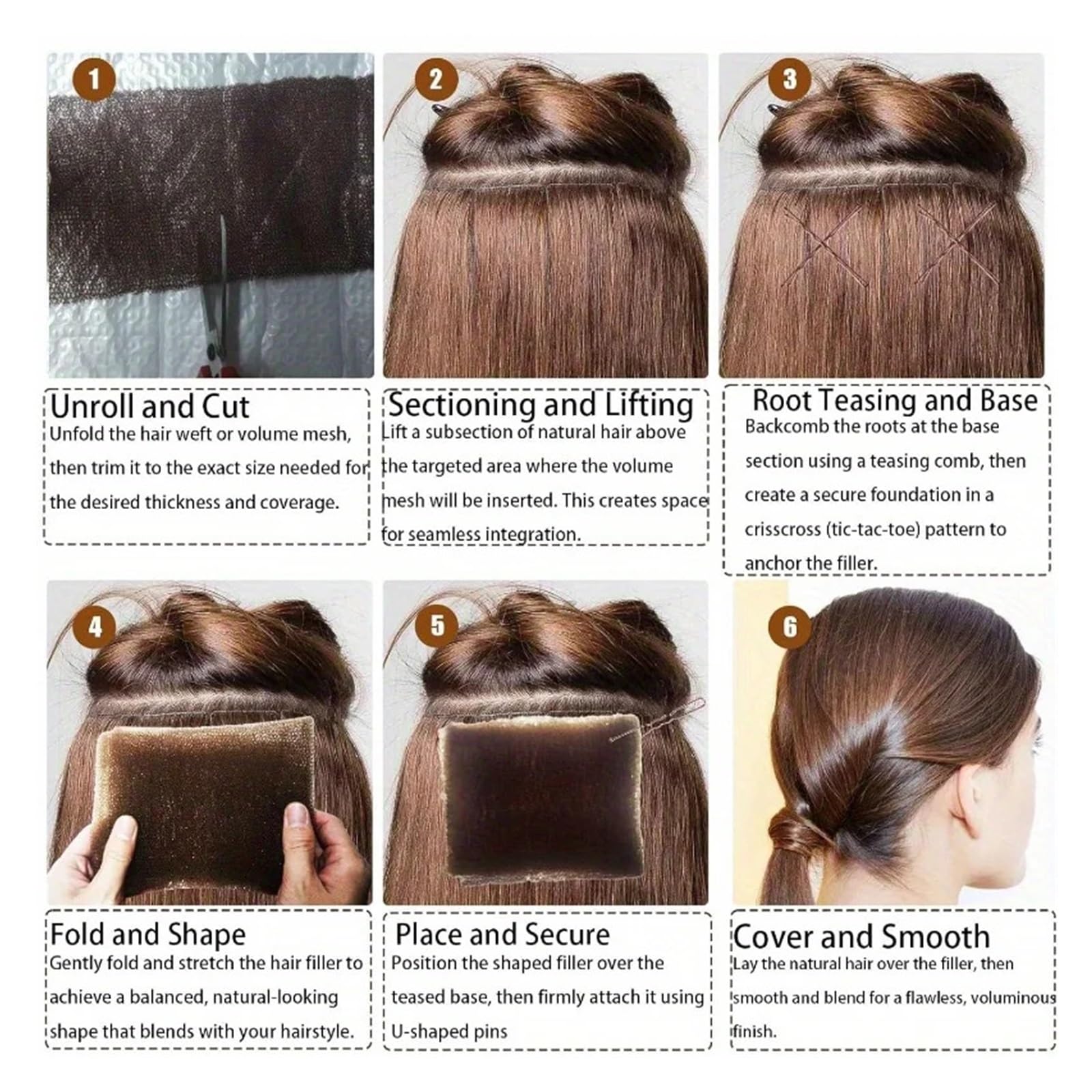 Rellenos de esponja para recogidos Spugna for cuscinetti riempitivi for capelli