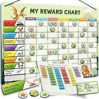 LIKARTO Magnetic Reward Chart for Kids with 280 Magnets - Behavior Chart...
