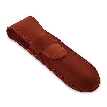 Straight Razor Case, Genuine Cowhide Leather Straight Razor Cover, Barber Straight Razor Holder, Travel Razor Case Cognac