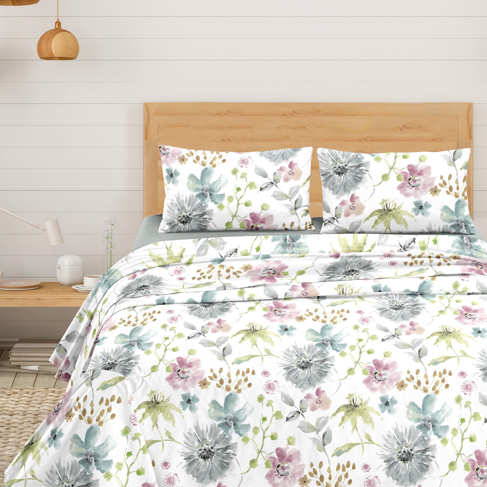 Made In Italy - 100% Percalle Di Puro Cotone 2 Federe + 1