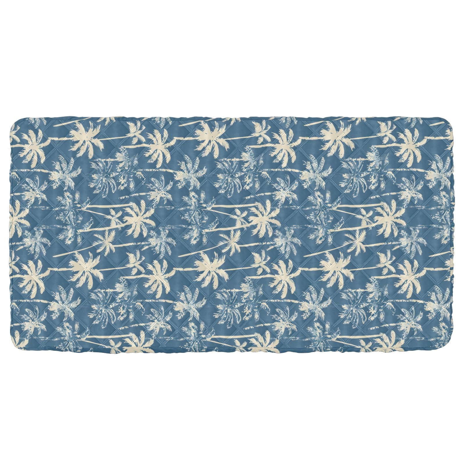 Portable Toddler Bed Sheet for Kids Coconut Tree Silhouette Travel Bed Fitted Sheet