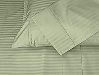 Vista 20 de Threadmill Home Linen Funda de almohada king, 100 % algodón natural de 600 hilos, 2 piezas de tejido de satén, damasco, beige, algodón de fibra