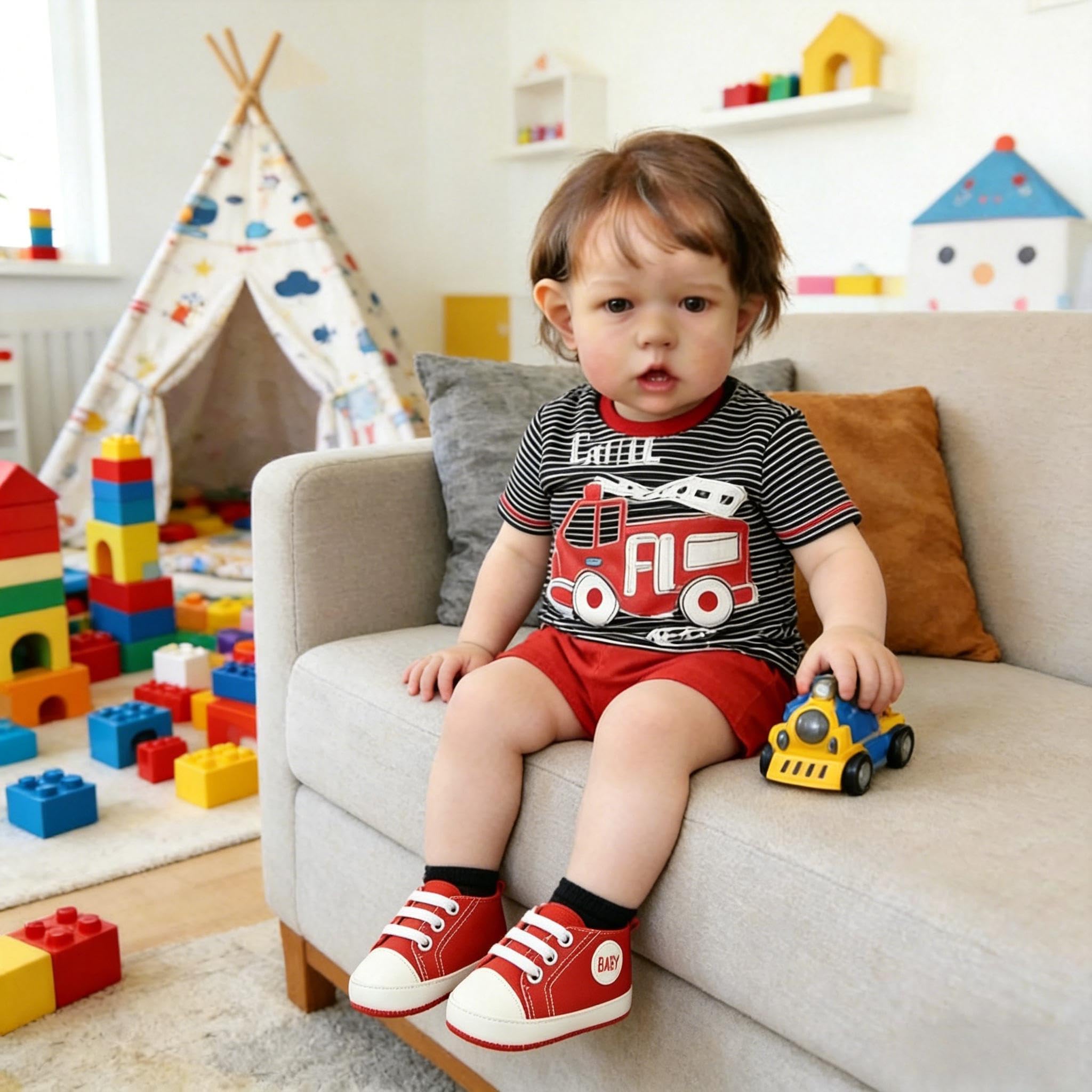 RXDOLL Liam Boy, realistyczne lalki Reborn w dużych rozmiarach, 70 cm, materiałowe ciało, winylowe kończyny, Reborn maluch, lalka, ukorzenione włosy, realistyczna lalka noworodka, prezent, zabawka dla