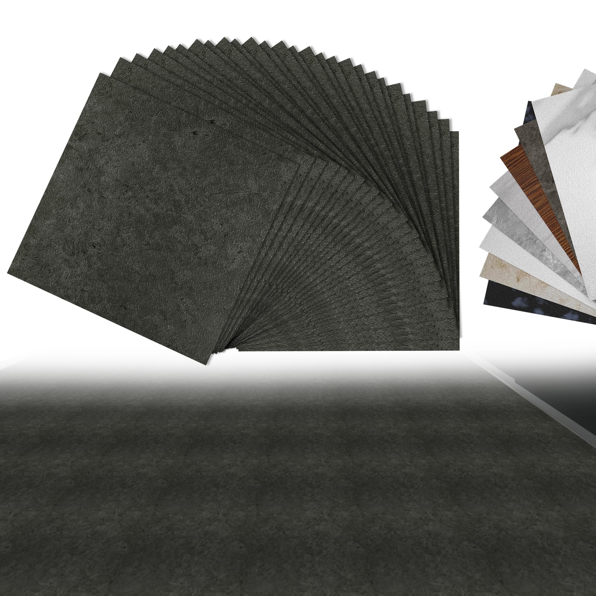 Aufun Self Adhesive Vinyl Floor Tiles Wood Effect 2.51㎡ Dark Gray