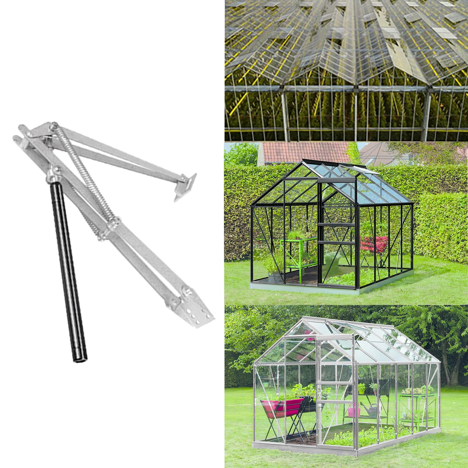 Abridor de ventanas automático para invernadero, elevalunas de invernadero de doble muelle, abridor de ventanas para invernadero, capacidad de elevación de 15 kg, apertura y cierre automático