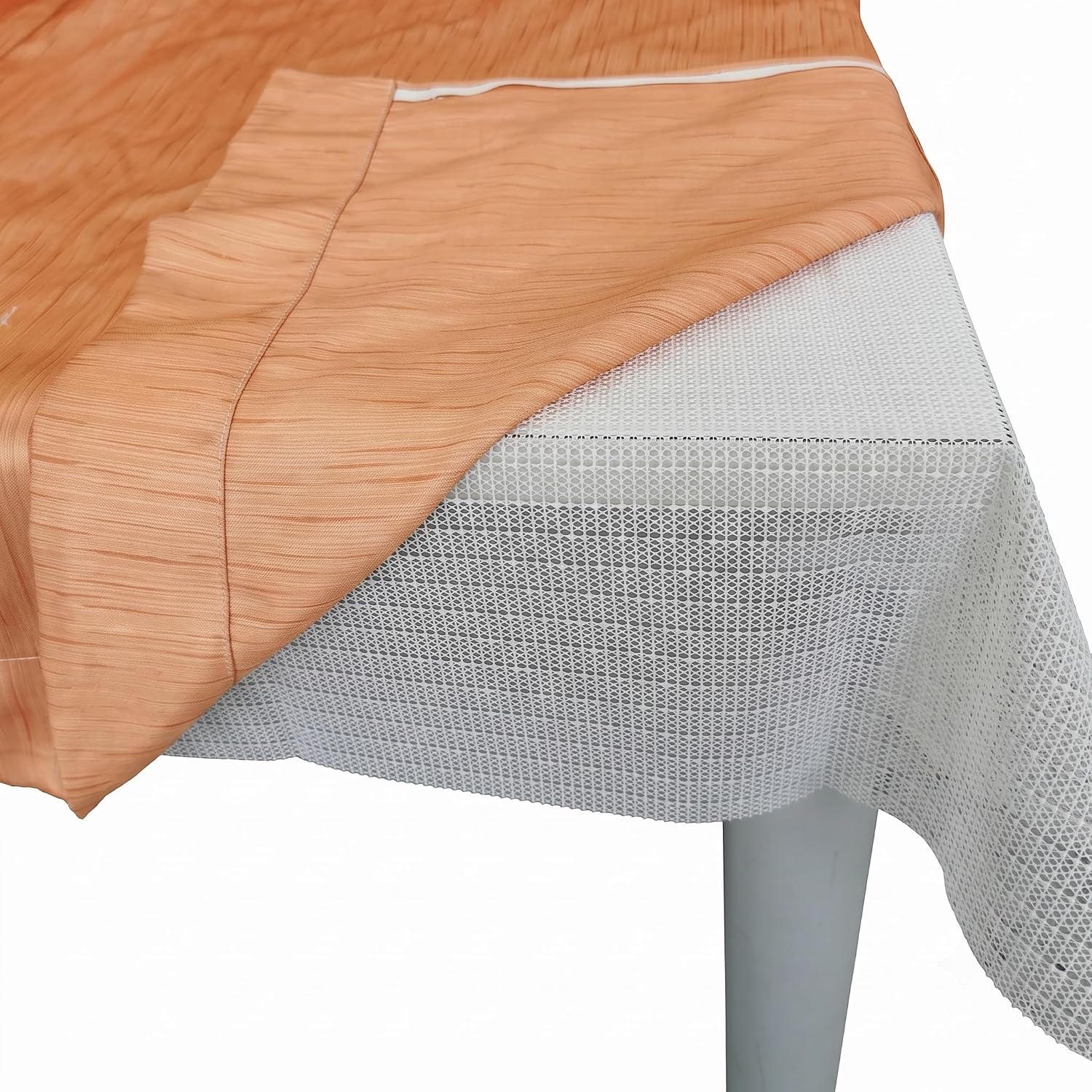 Non Slip Tablecloth Underlay 79x71 in - Upgraded PVC Table Padding Under Tablecloth, Cut to Size Anti Slip Table Mat & Padded Tablecloth Cover for Dining Table, Rugs, Shelf & Drawer Liner