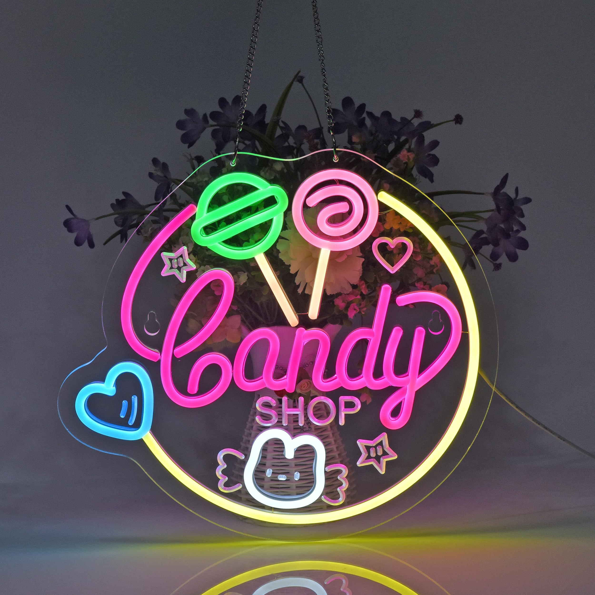 Amazon | JOMOBUTY CANDYネオンサイン 多階段調光可 LED 飴ネオン
