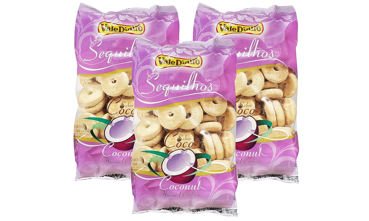 Vale Douro Sequilhos Coconut Cookies - Sabor Coco (3 Pack, Total of 36.9oz)
