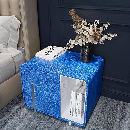 Miniatura 3 de VEELIKE Papel tapiz azul con purpurina de 15.7 x 118 pulgadas, papel adhesivo azul brillante para paredes, armarios, estantes, rollo de vinilo