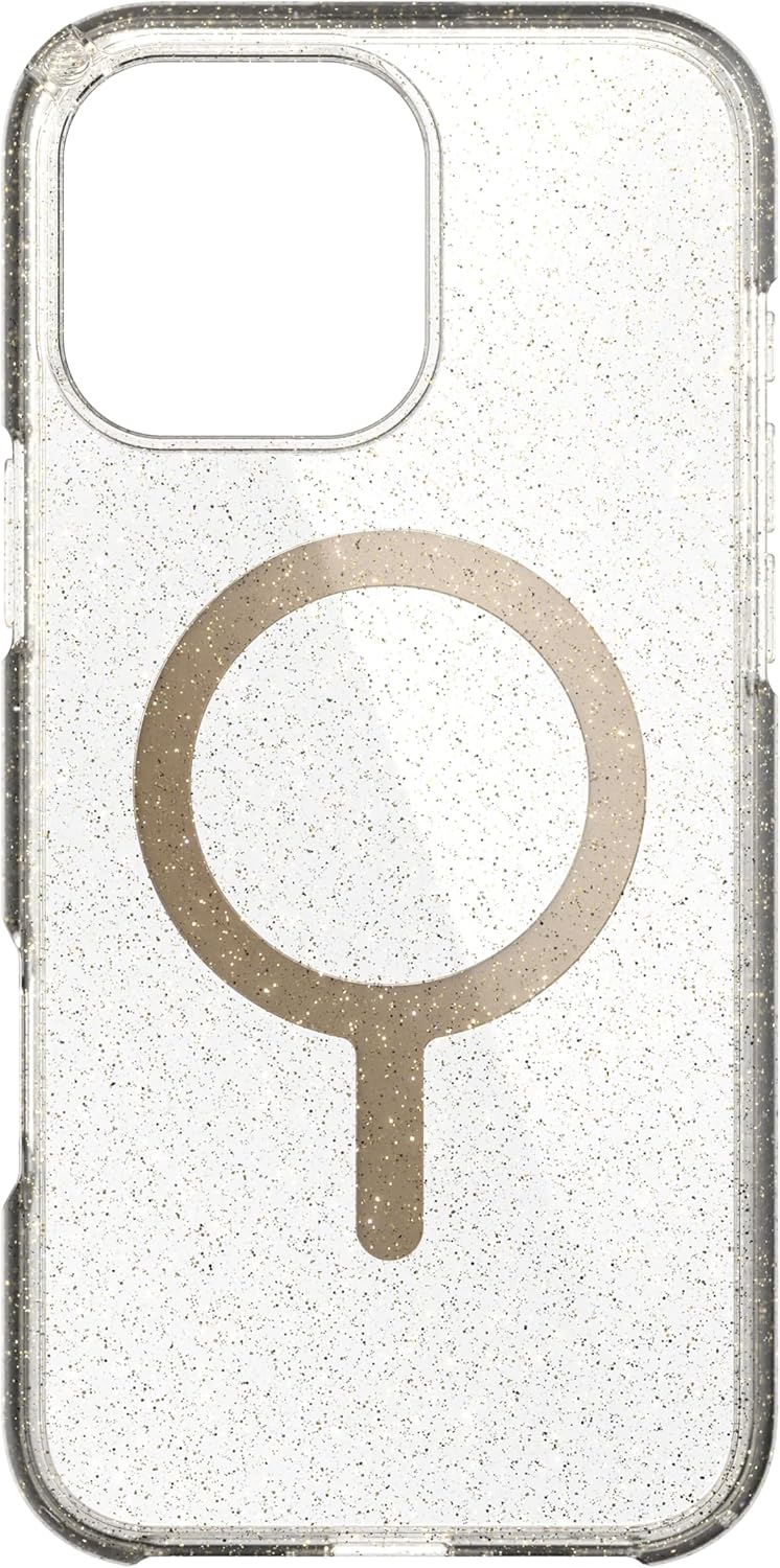 AT&T Essentials Professional Edge Shield Compatible with iPhone 16 Pro Max Clear Glitter Case Magnetic Drop Protection Anti-Scratch TPU Slim Design - Image 8