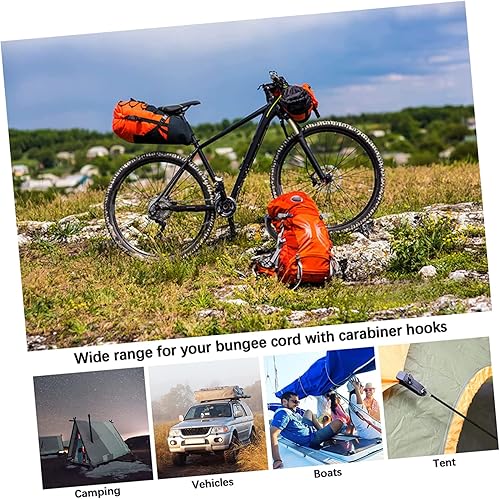 Miniatura 5 de Kisangel 24 cuerdas elásticas para exteriores, cuerdas elásticas ajustables para exteriores, correas elásticas de carga, correas de amarre para