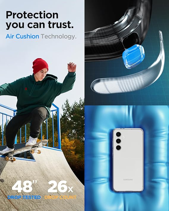 Spigen Galaxy S24 FE ile Uyumlu Kılıf Liquid Crystal Sararmaya Dayanıklı ince Şeffaf Kapak - ACS08616 (Spigen TR Garantili)