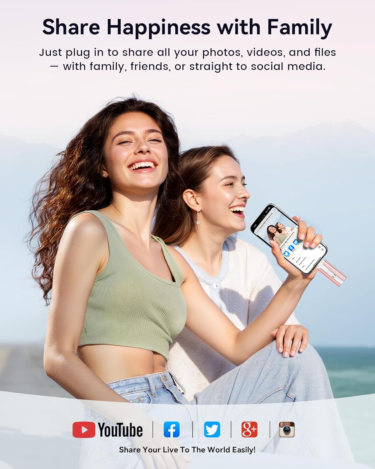 MFi Certified 512GB Flash Drive for iPhone Thumb Drive, USB Memory Stick iPhone Flash Drive Photo Stick for Photos Videos, High Speed External Storage Jump Drive for iPhone/iPad/Android/PC(Rose Pink)