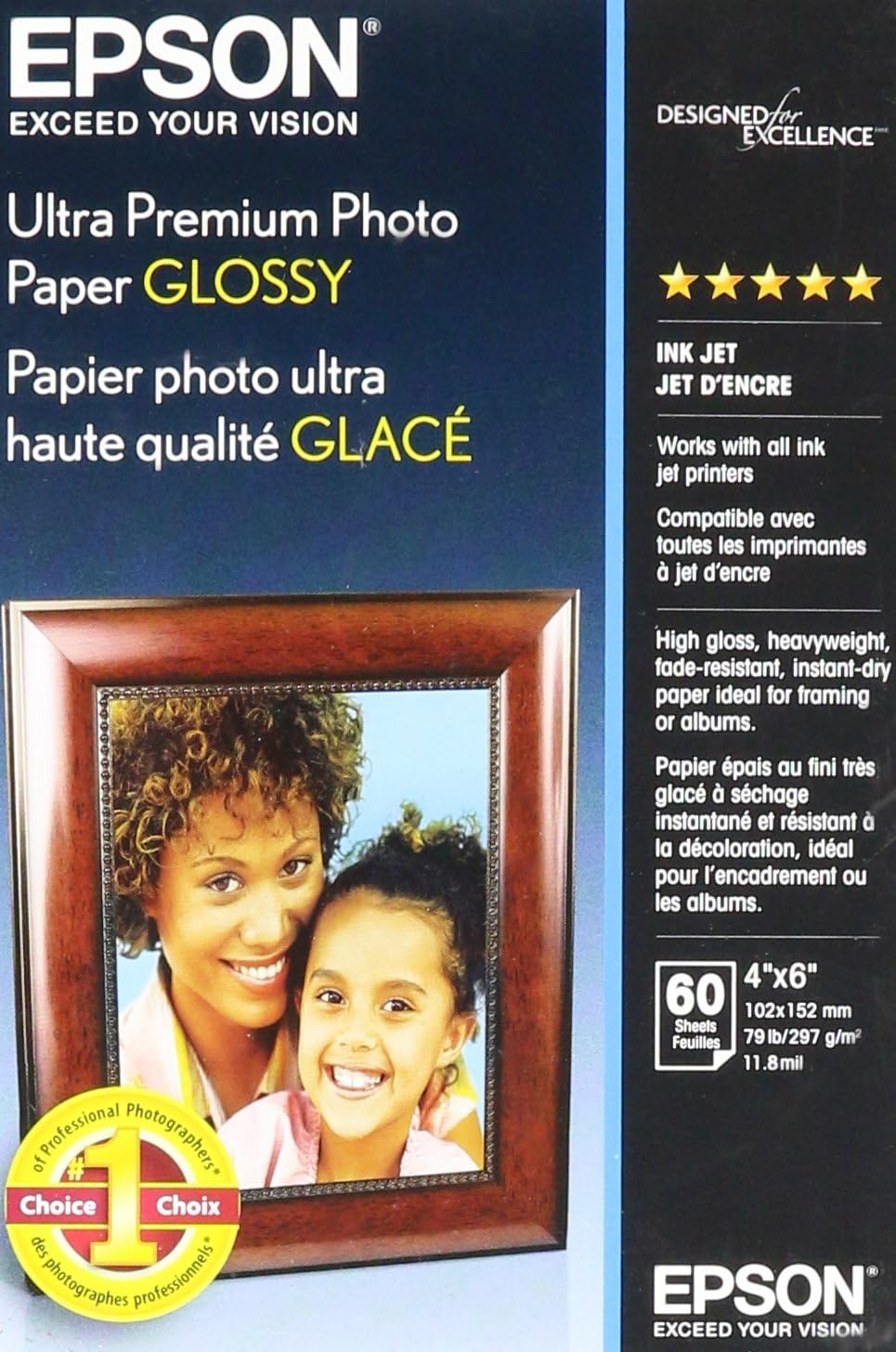 60-Sheet 4X6 Glossy Ultra Premium Photo Paper : Amazon.co.uk ...