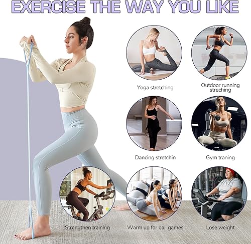 Miniatura 6 de Figura 8 Banda de resistencia, bandas de resistencia para entrenar pecho, brazo y hombro, equipo de ejercicio para yoga, pilates, estiramiento