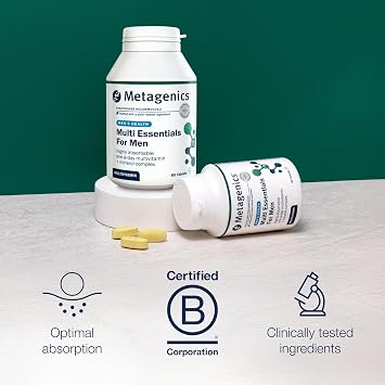 Metagenics Multi Essentials for Men Multivitamin - 27 Vitamins & Minerals for Men - Vegetarian and Vegan - 60 Tablets