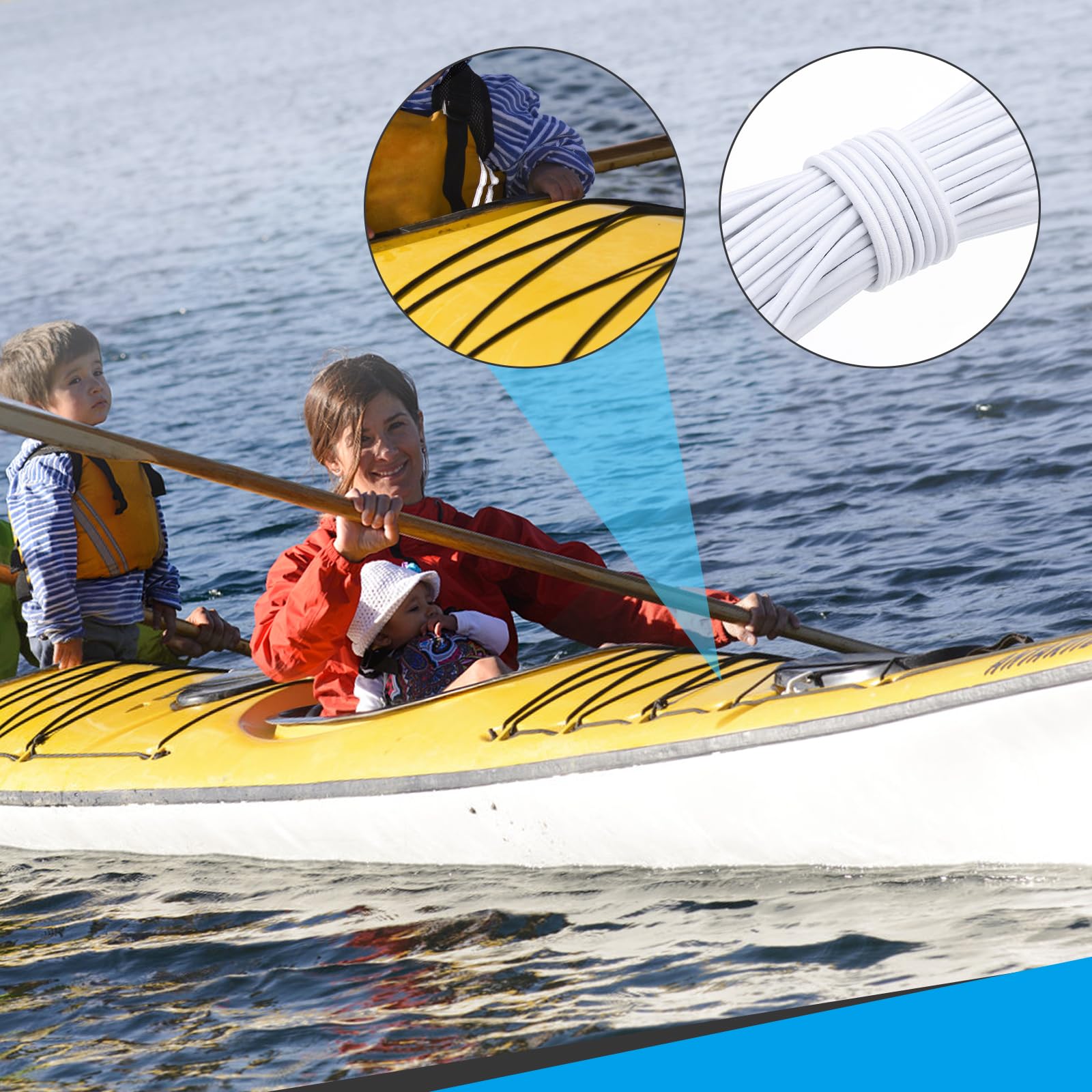 Cordón Elástico De Nailon De 1/8 "X 10', Cuerdas Elásticas De