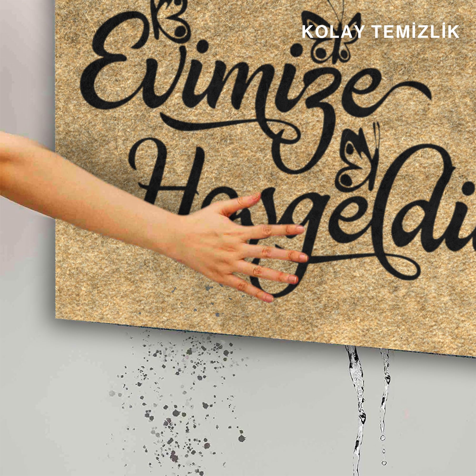 Monnhein Kapı Önü Paspası - Modern ve Şık Kapı Paspası | Ev, Ofis ve Dış Mekân Kullanımı İçin (Nazik Karşılama) 45x65
