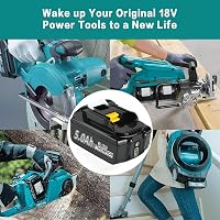 Acumulator de schimb BATTOOL Makita 18V 5000mAh 5.0Ah cu încărcător DC18RC 4A, compatibil cu BL1830B BL1840 BL1850 BL1850B BL1860 BL1860B BL1815 LXT 400 8