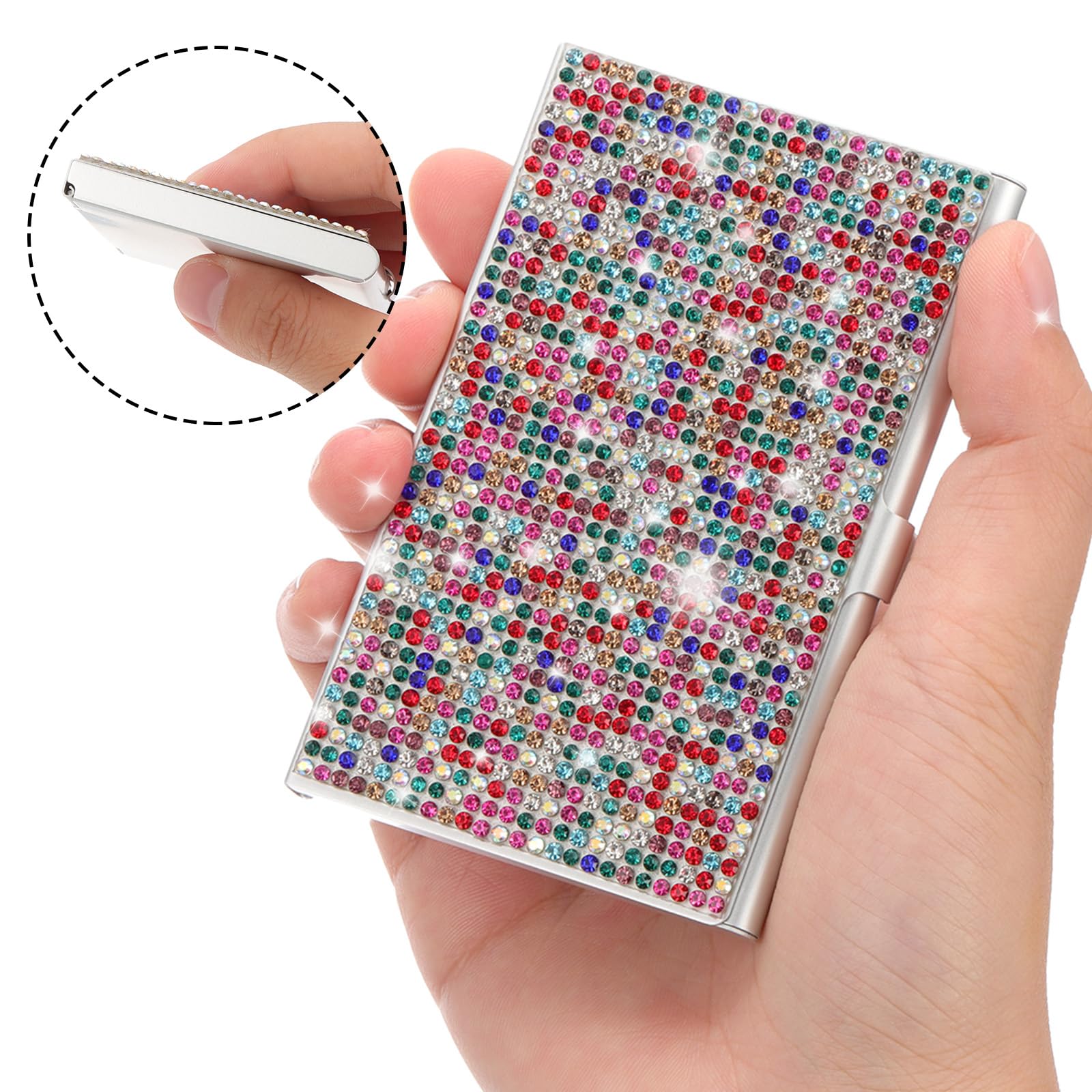 PATIKIL Bling Alloy Business Card Holder - Image 3