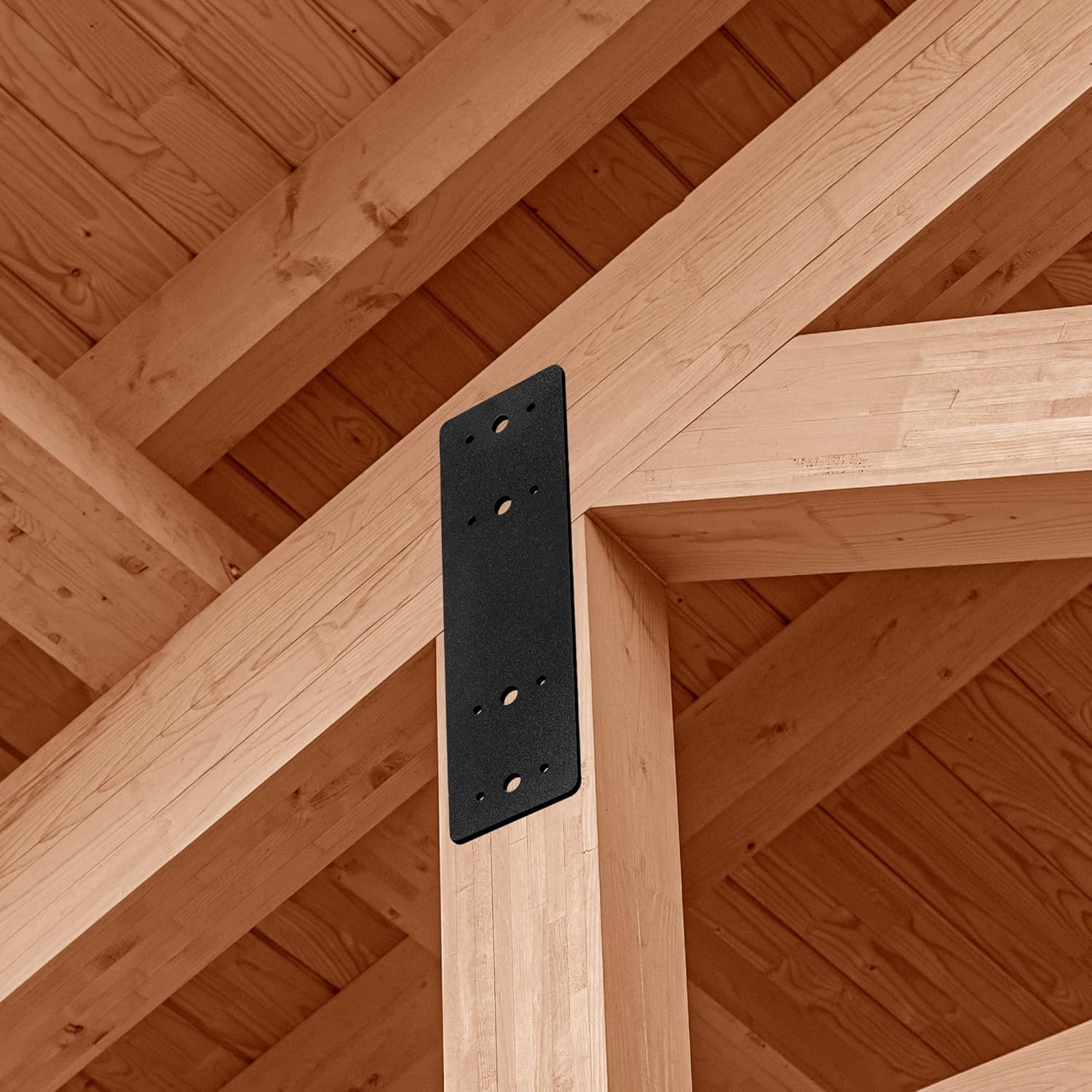 10" X 3" Straight Steel Flat Metal Plate (2 pc) with Powder Coating, Mending Plate, Joining Brackets, I Strap for Truss Framing