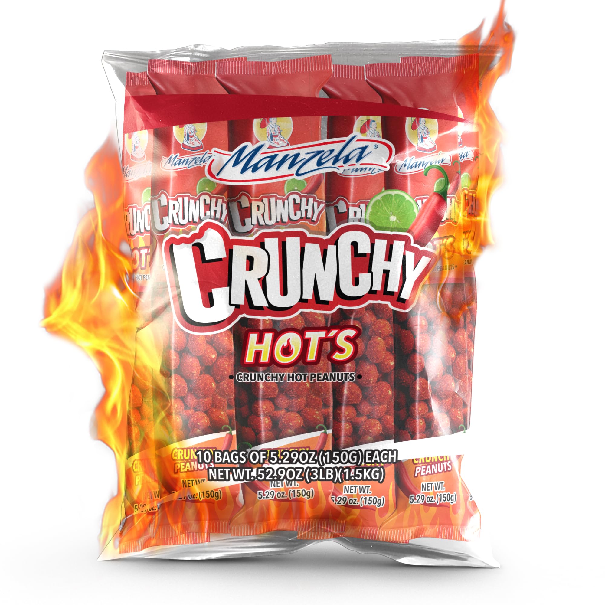 Amazon.com: Manzela Crunchy Hot Peanuts | Japanese Style, Chili
