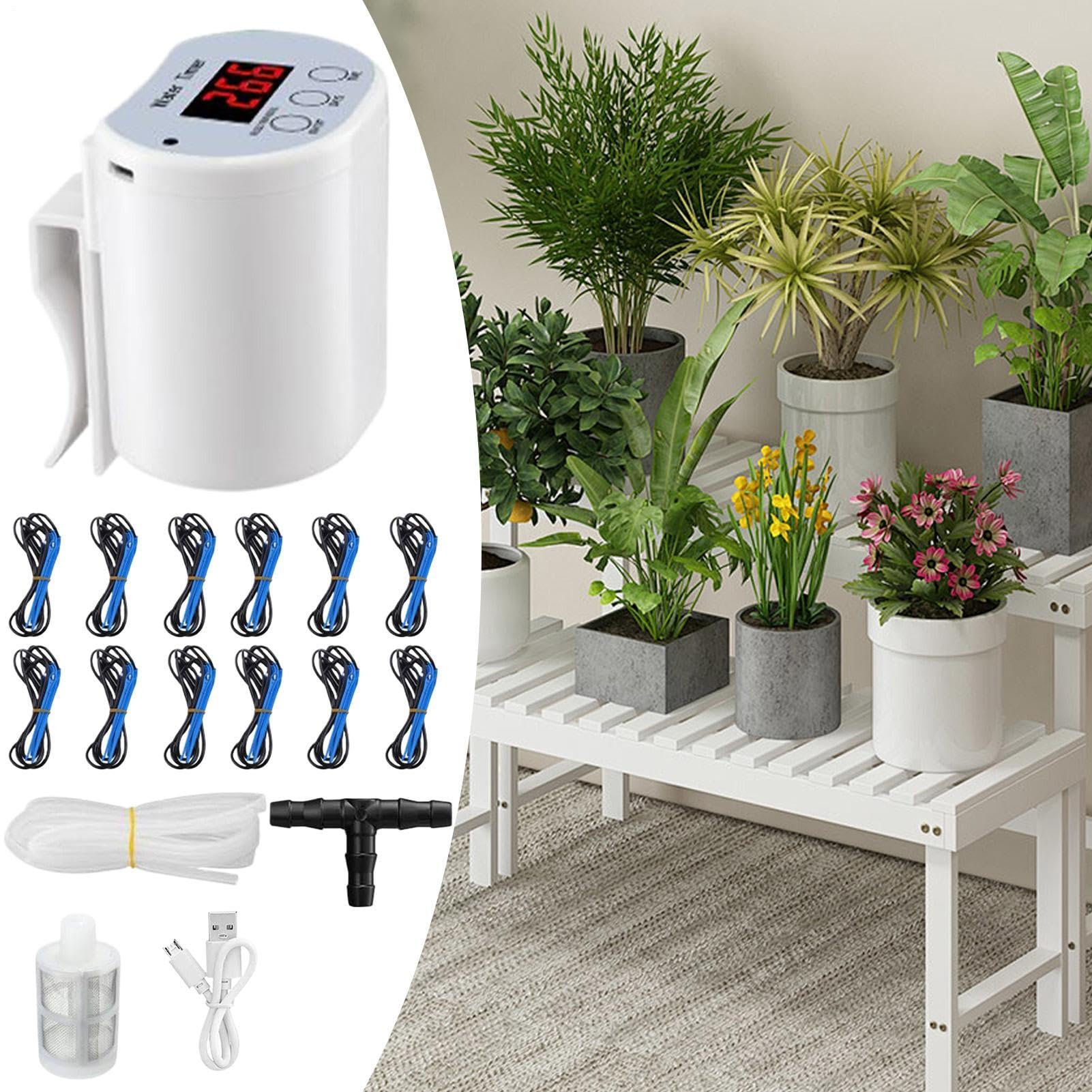 di irrigazione piante Attrezzatura di Irrigazione Intelligente per | Irrigatore con Supporto per Piante da Interno Serra Balcone Giardino Cortile Vacanza Ufficio Casa